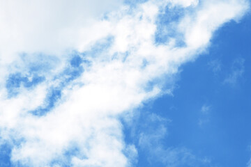 Beautiful clear cloudy in sunlight calm season