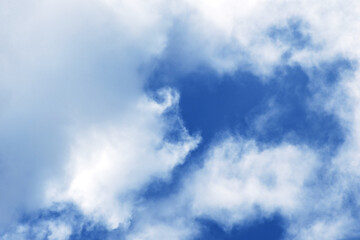 Beautiful clear cloudy in sunlight calm season