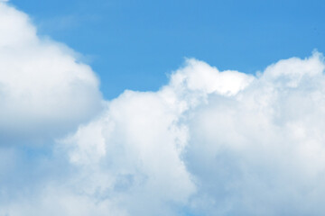 Beautiful clear cloudy in sunlight calm season