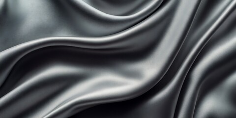 Obraz premium Silver Silk Fabric Texture for Background, Luxury, Elegant