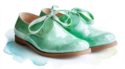 Beautifully crafted pale green shoes with soft texture and stylish design. Perfect for adding pop of color to any outfit