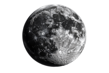 Stunning view of the moons surface details