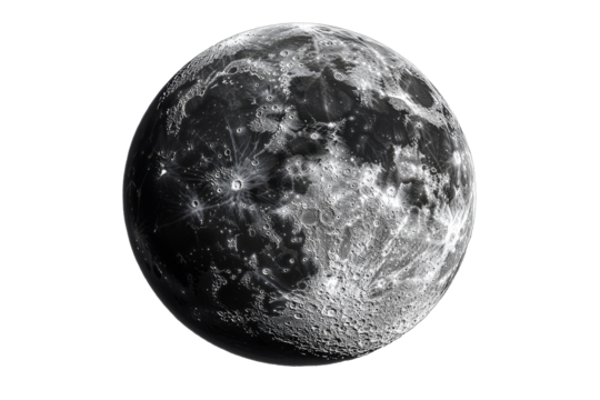 Stunning view of the moons surface details