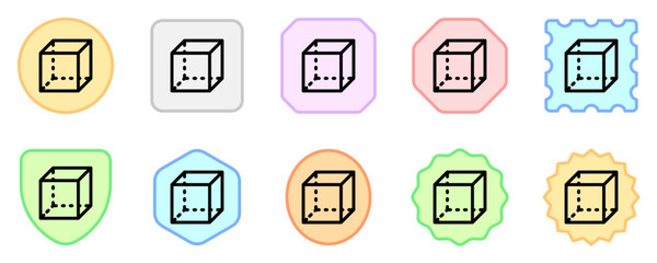 Editable geometric cube vector icon. Mathematic, shape, volumetric. Part of a big icon set family. Perfect for web and app interfaces, presentations, infographics, etc