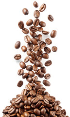 Obraz premium falling coffee beans