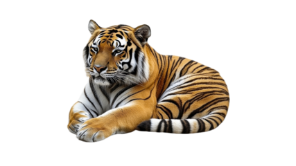 Majestic tiger resting in natural habitat