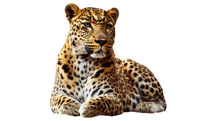 Obraz premium Leopard resting calmly on a surface