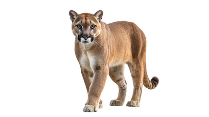 Mountain Lion Walking White Background