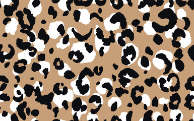 Abstract modern leopard seamless pattern. Animals trendy background. Color decorative vector stock illustration for print, card, postcard, fabric, textile. Modern ornament of stylized skin.