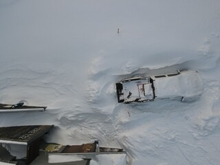 Truck in snow