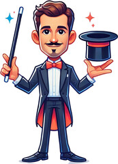 magician with magic wand