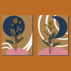 Artistic painted backgrounds illustration