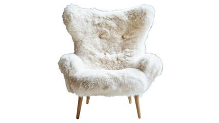 Cozy and stylish armchair with faux fur design