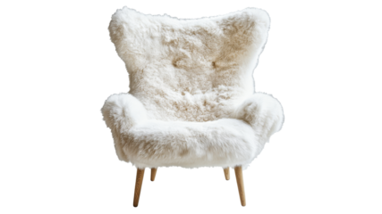 Cozy and stylish armchair with faux fur design