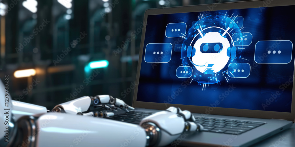 Poster chatbot software application for brisk online business that automatically reply to customer question