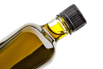 Fototapeta premium Stylish olive oil bottle on white surface