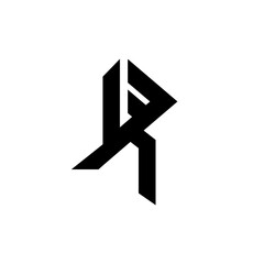 Letters R monogram template l...