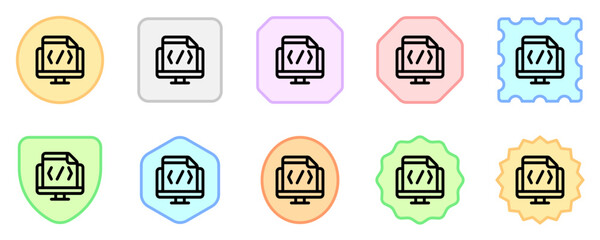 Editable html, code, programming, website vector icon. Part of a big icon set family. Perfect for web and app interfaces, presentations, infographics, etc