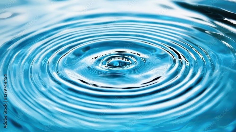 Poster a smooth, reflective water surface with gentle ripples from a light breeze creating a peaceful and c