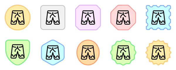 Editable shorts vector icon. Part of a big icon set family. Perfect for web and app interfaces, presentations, infographics, etc
