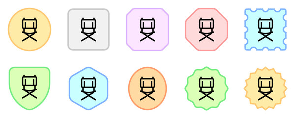 Editable outdoor, foldable, camping chair vector icon. Part of a big icon set family. Perfect for web and app interfaces, presentations, infographics, etc