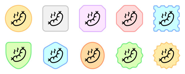 Editable sausage, hotdog vector icon. Part of a big icon set family. Perfect for web and app interfaces, presentations, infographics, etc