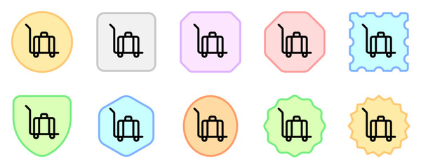 Editable baggage trolley, baggage cart vector icon. Part of a big icon set family. Perfect for web and app interfaces, presentations, infographics, etc