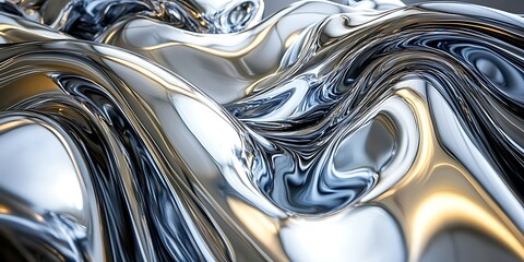 Abstract Liquid Metal Flowing