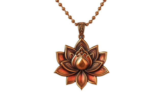 Beautiful lotus flower pendant necklace design