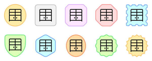 Editable bookshelf, cabinet vector icon. Part of a big icon set family. Perfect for web and app interfaces, presentations, infographics, etc
