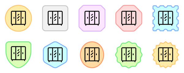 Editable closet, cabinet, wardrobe vector icon. Part of a big icon set family. Perfect for web and app interfaces, presentations, infographics, etc