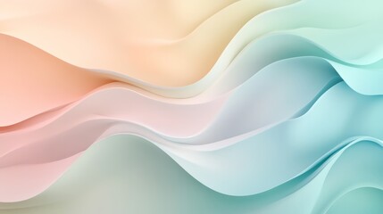 Obraz premium Abstract Flowing Waves Minimalist Soft Hues