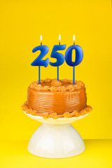 Candle number 250 - Number of followers or likes.