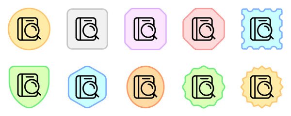 Editable book search vector icon. Part of a big icon set family. Perfect for web and app interfaces, presentations, infographics, etc