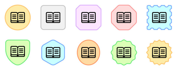 Editable open book, reading, literature vector icon. Part of a big icon set family. Perfect for web and app interfaces, presentations, infographics, etc