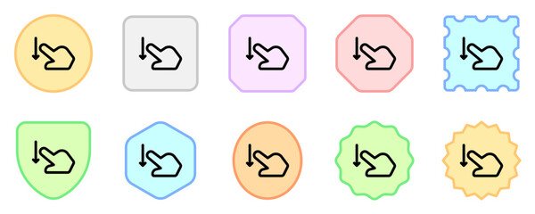 Editable one finger swipe down vector icon. Part of a big icon set family. Perfect for web and app interfaces, presentations, infographics, etc