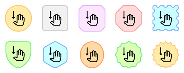 Editable four fingers swipe down vector icon. Part of a big icon set family. Perfect for web and app interfaces, presentations, infographics, etc