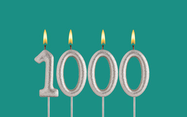 Number of followers or likes - Candle number 1000.