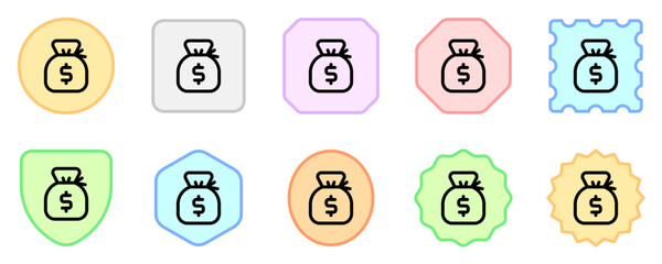 Editable money bag, money sack vector icon. Part of a big icon set family. Finance, business, investment, accounting. Perfect for web and app interfaces, presentations, infographics, etc