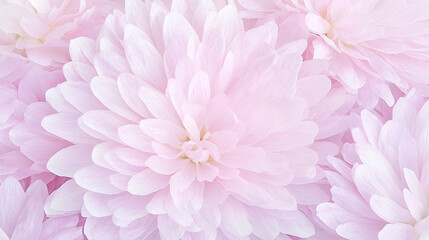 Fototapeta premium Soft pink chrysanthemum flowers in full bloom captured in a close-up shot with gentle natural light.