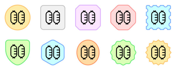 Editable sausages vector icon. Part of a big icon set family. Perfect for web and app interfaces, presentations, infographics, etc