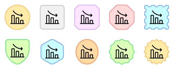 Editable bar chart, investment loss vector icon. Part of a big icon set family. Perfect for web and app interfaces, presentations, infographics, etc