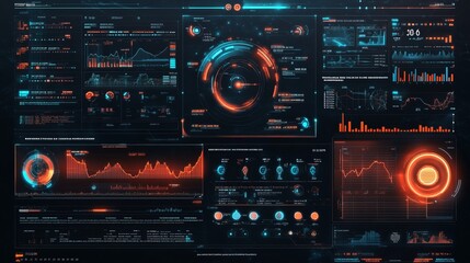 Futuristic Holographic Data Chart