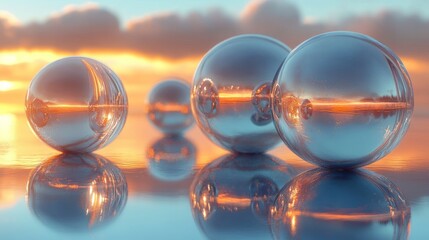 Mesmerizing 3D Sphere Reflections 3