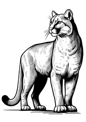 Vector Illustration of a Cougar © Werner