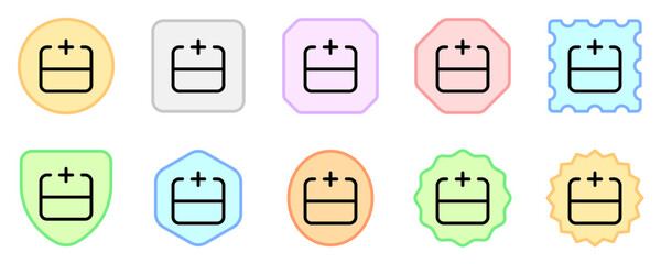 Editable add row above vector icon. Part of a big icon set family. Perfect for web and app interfaces, presentations, infographics, etc