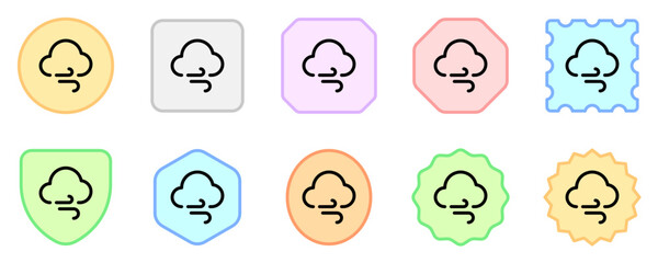 Obraz premium Editable windy cloud vector icon. Part of a big icon set family. Perfect for web and app interfaces, presentations, infographics, etc