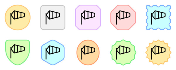 Editable windsock vector icon. Part of a big icon set family. Perfect for web and app interfaces, presentations, infographics, etc