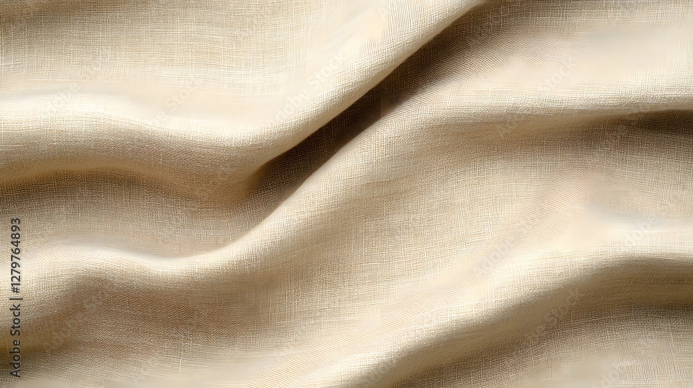 Poster soft cream fabric texture with elegant flow and subtle patterns