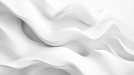 Obraz premium White Abstract Wave Pattern Minimalist Background